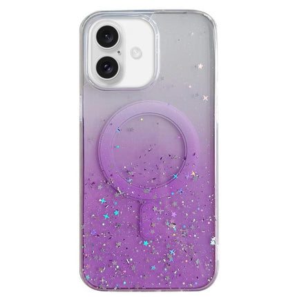 Glitter MagSafe Hybrid Clear TPU Phone Case, For iPhone 16 Pro Max, For iPhone 16 Pro, For iPhone 16 Plus, For iPhone 16