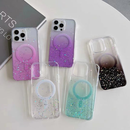 Glitter MagSafe Hybrid Clear TPU Phone Case, For iPhone 12 Pro Max, For iPhone 12 Pro, For iPhone 11 Pro Max, For iPhone 11