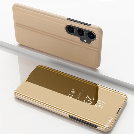 Plated Mirror Horizontal Flip Leather Phone Case with Holder, For Galaxy A05s, For Galaxy A25 Global, For Galaxy S23 FE 5G
