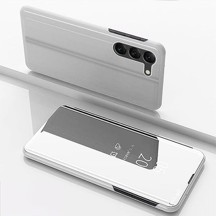 Plated Mirror Horizontal Flip Leather Phone Case with Holder, For Galaxy S24+ 5G, For Galaxy S24 5G, For Galaxy A15