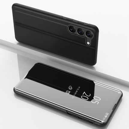 Plated Mirror Horizontal Flip Leather Phone Case with Holder, For Galaxy S24+ 5G, For Galaxy S24 5G, For Galaxy A15