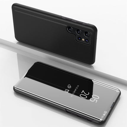 Plated Mirror Horizontal Flip Leather Phone Case with Holder, For Galaxy A55, For Galaxy A35, For Galaxy S24 Ultra 5G