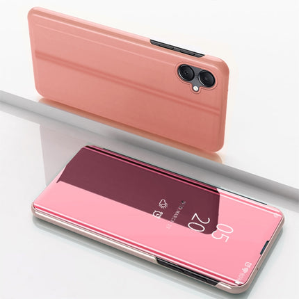 Plated Mirror Horizontal Flip Leather Phone Case with Holder, For Galaxy A16 5G, For Galaxy A06 4G, For Galaxy S24 FE 5G, For Galaxy M55