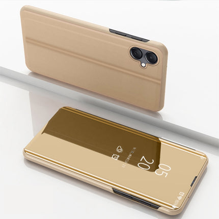 Plated Mirror Horizontal Flip Leather Phone Case with Holder, For Galaxy A16 5G, For Galaxy A06 4G, For Galaxy S24 FE 5G, For Galaxy M55