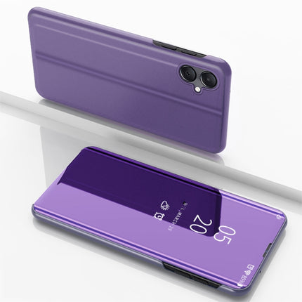 Plated Mirror Horizontal Flip Leather Phone Case with Holder, For Galaxy A16 5G, For Galaxy A06 4G, For Galaxy S24 FE 5G, For Galaxy M55