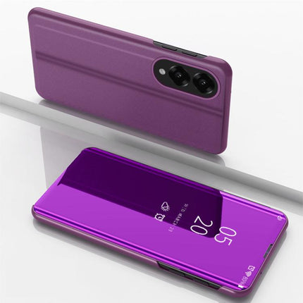 Plated Mirror Horizontal Flip Leather Phone Case with Holder, For Galaxy S25 FE 5G, For Galaxy A17 5G, For Galaxy S25 Edge 5G