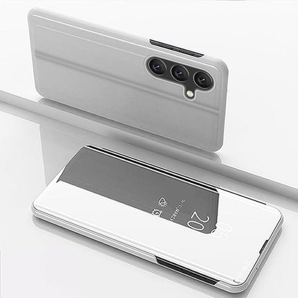 Plated Mirror Horizontal Flip Leather Phone Case with Holder, For Galaxy S25 FE 5G, For Galaxy A17 5G, For Galaxy S25 Edge 5G