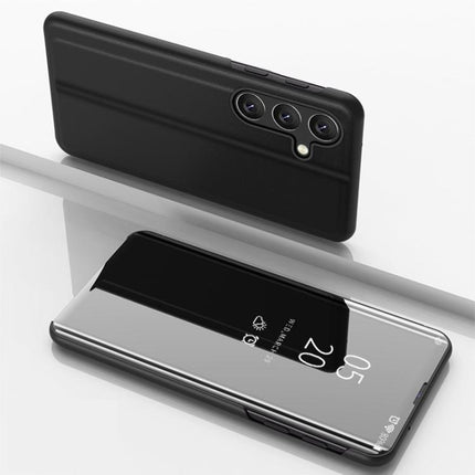 Plated Mirror Horizontal Flip Leather Phone Case with Holder, For Galaxy S25 FE 5G, For Galaxy A17 5G, For Galaxy S25 Edge 5G