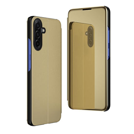 Plated Mirror Horizontal Flip Leather Phone Case with Holder, For Galaxy S25 FE 5G, For Galaxy A17 5G, For Galaxy S25 Edge 5G