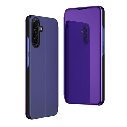 Plated Mirror Horizontal Flip Leather Phone Case with Holder, For Galaxy S25 FE 5G, For Galaxy A17 5G, For Galaxy S25 Edge 5G