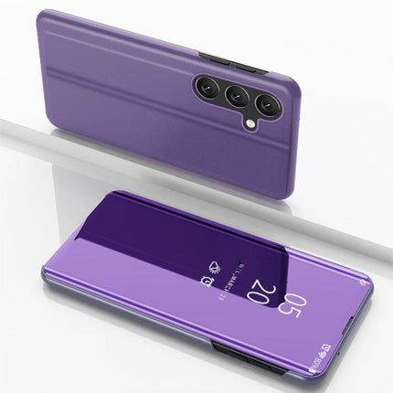 Plated Mirror Horizontal Flip Leather Phone Case with Holder, For Galaxy A57 5G, For Galaxy A37 5G, For Galaxy A27 5G