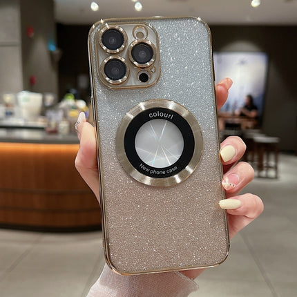 Gradient Glitter Electroplating MagSafe TPU Phone Case, For iPhone 16 Pro, For iPhone 16 Plus, For iPhone 15 Pro Max, For iPhone 15 Pro