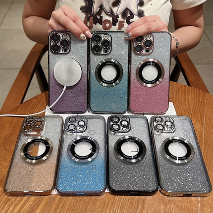 Gradient Glitter Electroplating MagSafe TPU Phone Case, For iPhone 17e / 16e, For iPhone 17 Pro Max, For iPhone 17 Pro