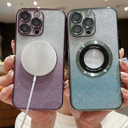 Gradient Glitter Electroplating MagSafe TPU Phone Case, For iPhone 17, For iPhone Air, For iPhone 16 Pro Max