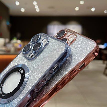 Gradient Glitter Electroplating MagSafe TPU Phone Case, For iPhone 15 Plus, For iPhone 15, For iPhone 14 Plus