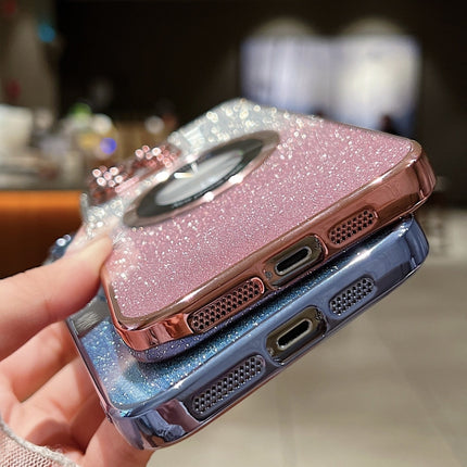 Gradient Glitter Electroplating MagSafe TPU Phone Case, For iPhone 16 Pro, For iPhone 16 Plus, For iPhone 15 Pro Max, For iPhone 15 Pro