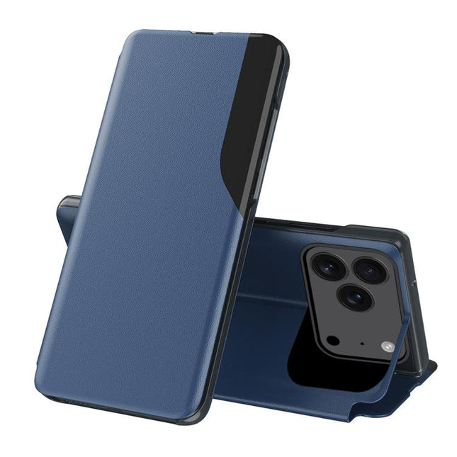 Side Display Flip Leather Phone Case, For iPhone 17e / 16e, For iPhone 17 Pro Max, For iPhone 17 Pro, For iPhone 17