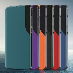 Side Display Flip Leather Phone Case