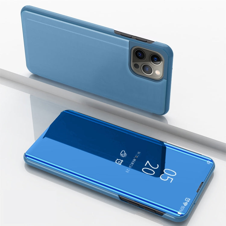 Plated Mirror Horizontal Flip Leather Phone Case with Holder, For iPhone 15 Pro Max, For iPhone 15 Pro, For iPhone 15 Plus