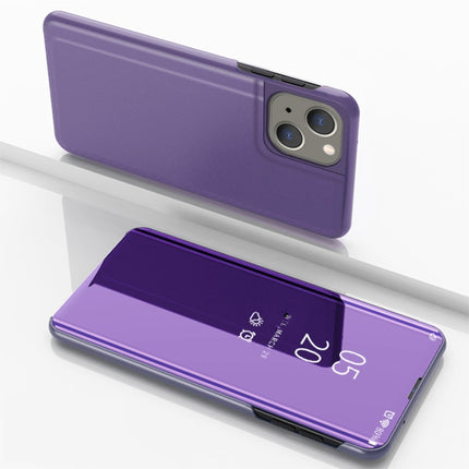 Plated Mirror Horizontal Flip Leather Phone Case with Holder, For iPhone 15 Pro Max, For iPhone 15 Pro, For iPhone 15 Plus
