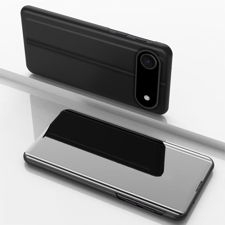 Plated Mirror Horizontal Flip Leather Phone Case with Holder