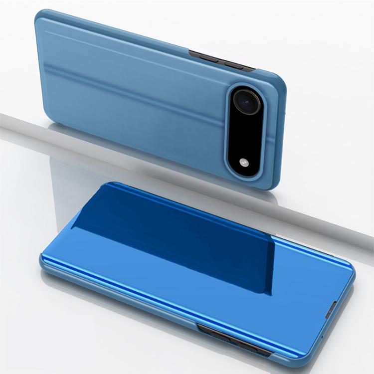 Plated Mirror Horizontal Flip Leather Phone Case with Holder