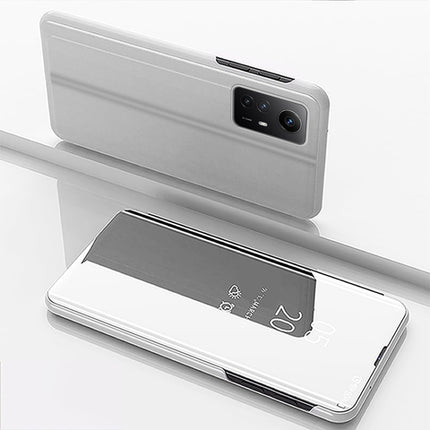 Plated Mirror Horizontal Flip Leather Phone Case with Holder, For Xiaomi  Redmi Note 12S