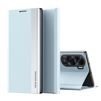 Side Electroplated Adsorption Leather Phone Case, For Honor 90 Lite