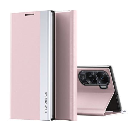 Side Electroplated Adsorption Leather Phone Case, For Honor 90 Lite