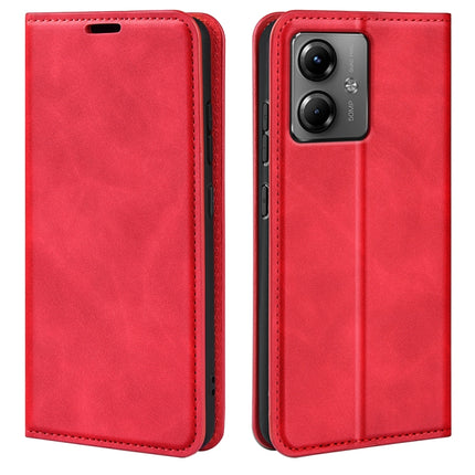 Retro-skin Magnetic Suction Leather Phone Case, For Motorola Moto G54, For Motorola Edge 40 Neo, For Motorola Moto G14, For Motorola Moto X40 Pro