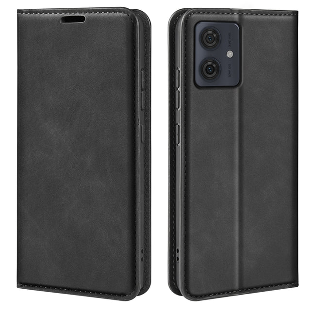 Retro-skin Magnetic Suction Leather Phone Case, For Motorola Moto G54, For Motorola Edge 40 Neo, For Motorola Moto G14, For Motorola Moto X40 Pro