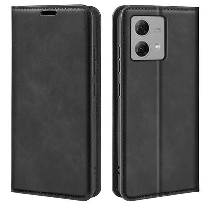 Retro-skin Magnetic Suction Leather Phone Case, For Motorola Moto G24, For Motorola Moto G34, For Motorola Moto G Play 2024, For Motorola Moto G84
