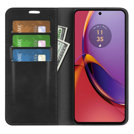 Retro-skin Magnetic Suction Leather Phone Case, For Motorola Edge 50 Pro, For Motorola Edge 50 Fusion, For Motorola Moto G24 Power, For Motorola Moto G 5G 2024