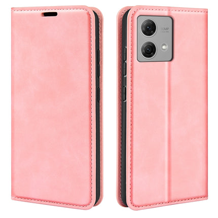 Retro-skin Magnetic Suction Leather Phone Case, For Motorola Moto G24, For Motorola Moto G34, For Motorola Moto G Play 2024, For Motorola Moto G84