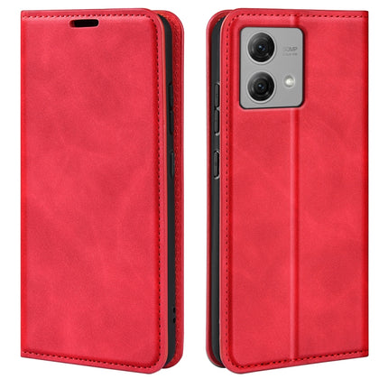 Retro-skin Magnetic Suction Leather Phone Case, For Motorola Moto G24, For Motorola Moto G34, For Motorola Moto G Play 2024, For Motorola Moto G84