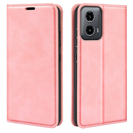 Retro-skin Magnetic Suction Leather Phone Case, For Motorola Moto G24, For Motorola Moto G34, For Motorola Moto G Play 2024, For Motorola Moto G84