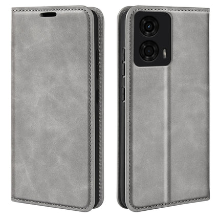Retro-skin Magnetic Suction Leather Phone Case, For Motorola Moto G24, For Motorola Moto G34, For Motorola Moto G Play 2024, For Motorola Moto G84