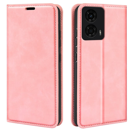 Retro-skin Magnetic Suction Leather Phone Case, For Motorola Moto G24, For Motorola Moto G34, For Motorola Moto G Play 2024, For Motorola Moto G84