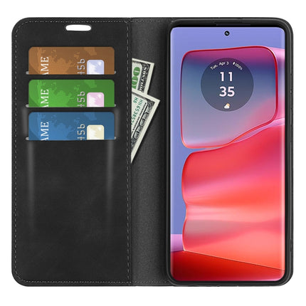 Retro-skin Magnetic Suction Leather Phone Case, For Motorola Edge 50 Pro, For Motorola Edge 50 Fusion, For Motorola Moto G24 Power, For Motorola Moto G 5G 2024