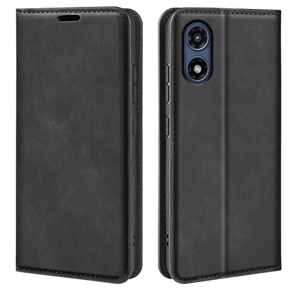Retro-skin Magnetic Suction Leather Phone Case, For Motorola Moto G24, For Motorola Moto G34, For Motorola Moto G Play 2024, For Motorola Moto G84