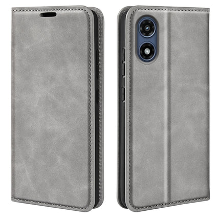 Retro-skin Magnetic Suction Leather Phone Case, For Motorola Moto G24, For Motorola Moto G34, For Motorola Moto G Play 2024, For Motorola Moto G84