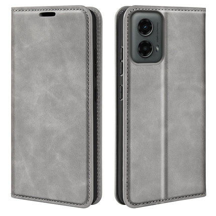 Retro-skin Magnetic Suction Leather Phone Case, For Motorola Edge 50 Pro, For Motorola Edge 50 Fusion, For Motorola Moto G24 Power, For Motorola Moto G 5G 2024