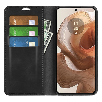 Retro-skin Magnetic Suction Leather Phone Case, For Motorola Moto G15, For Motorola Moto G Power 2025, For Motorola Moto G75 5G, For Motorola Moto G35 5G