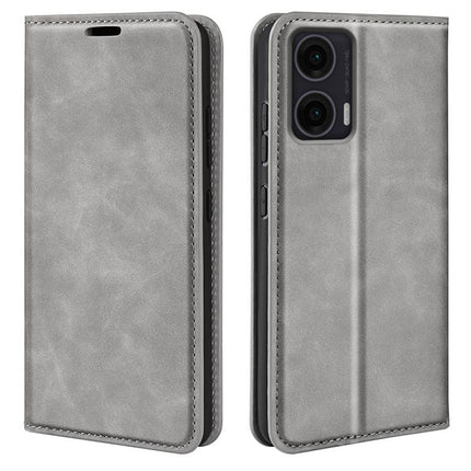 Retro-skin Magnetic Suction Leather Phone Case, For Motorola Moto G15, For Motorola Moto G Power 2025, For Motorola Moto G75 5G, For Motorola Moto G35 5G
