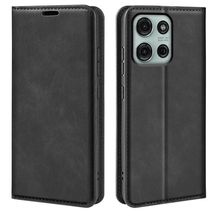 Retro-skin Magnetic Suction Leather Phone Case, For Motorola Moto G15, For Motorola Moto G Power 2025, For Motorola Moto G75 5G, For Motorola Moto G35 5G