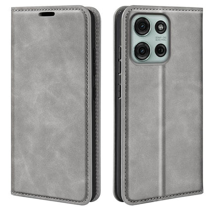 Retro-skin Magnetic Suction Leather Phone Case, For Motorola Moto G15, For Motorola Moto G Power 2025, For Motorola Moto G75 5G, For Motorola Moto G35 5G