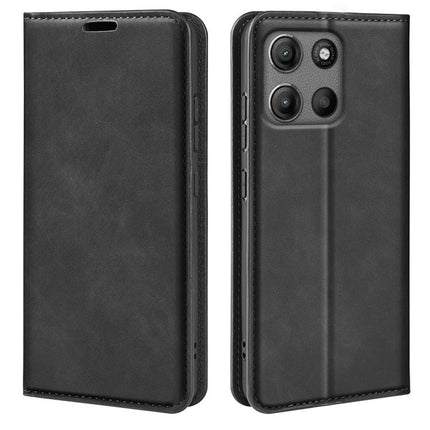Retro-skin Magnetic Suction Leather Phone Case, For Motorola Moto G15, For Motorola Moto G Power 2025, For Motorola Moto G75 5G, For Motorola Moto G35 5G
