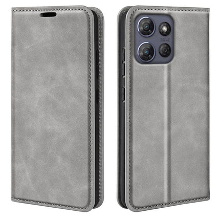 Retro-skin Magnetic Suction Leather Phone Case, For Motorola Moto G15, For Motorola Moto G Power 2025, For Motorola Moto G75 5G, For Motorola Moto G35 5G