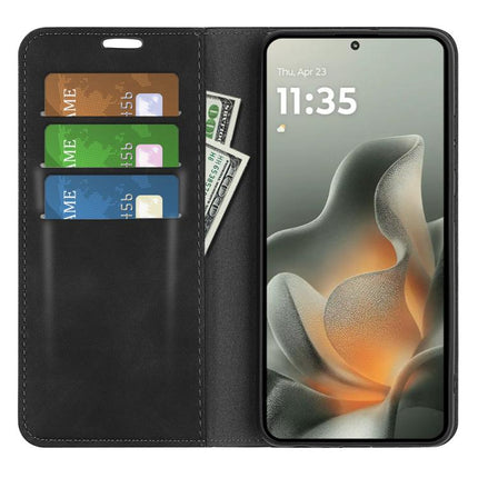 Retro-skin Magnetic Suction Leather Phone Case, For Motorola Moto G54, For Motorola Edge 40 Neo, For Motorola Moto G14, For Motorola Moto X40 Pro