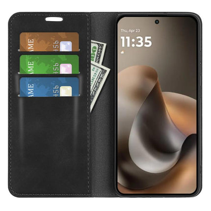 Retro-skin Magnetic Suction Leather Phone Case, For Motorola Moto G Max / G87 / G77 / G67, For Motorola Moto G37 / G47 5G, For Motorola Edge 70 Pro, For Motorola Edge 70 Fusion 5G